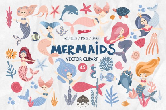 Enchanting Mermaids SVG Clipart: Your Ultimate Creative Asset
