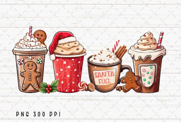 Gingerbread Christmas Coffee Santa Fuel: A Cozy Design Asset