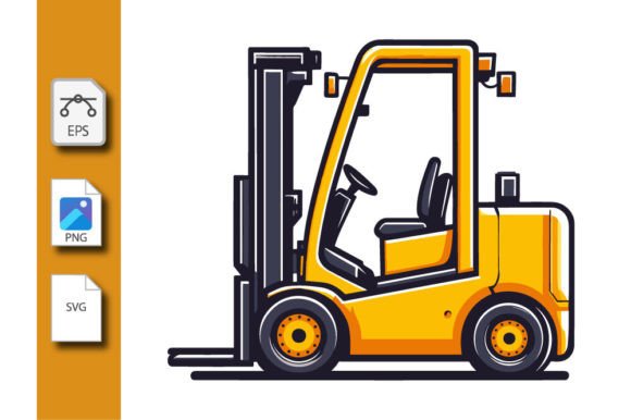 Mastering Industrial Visuals with Forklift Clipart