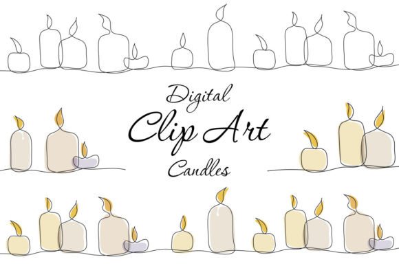 Minimalist Vector Clip Art: Candles for Halloween & Beyond