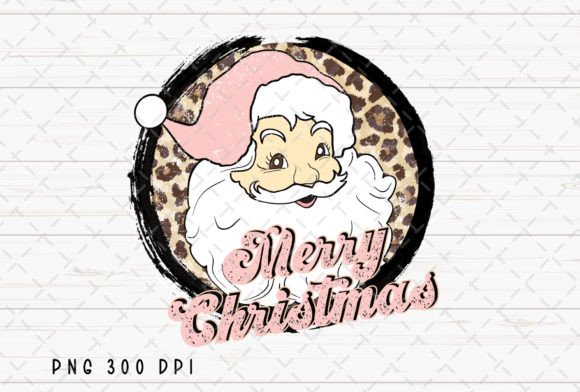 Santa Claus Merry Christmas Leopard PNG: A Festive Design Asset