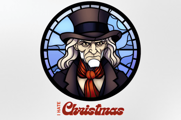Scrooge I Hate Christmas Sublimation Design