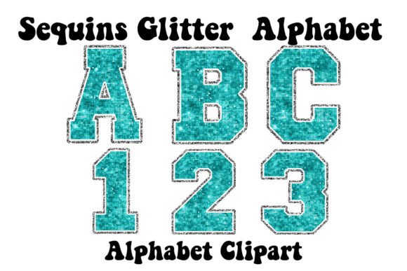 Sequins Glitter Teal and Silver: Elevate Your Digital Designs