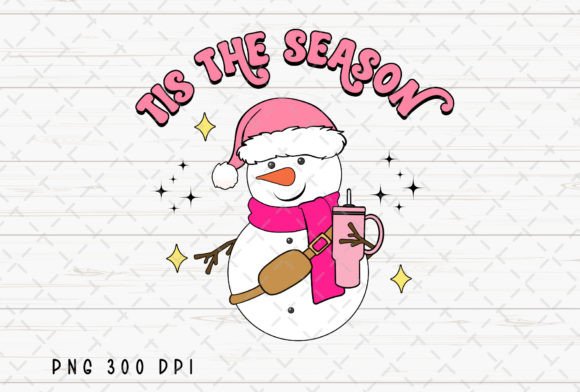 Tis the Season Snowman Christmas PNG: Festive Design for Holiday Projects