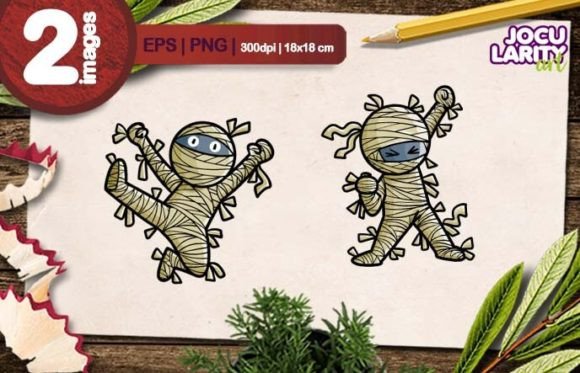Unwrap the Fun: Using the Funny Mummy Cartoon in Win Pose Vector