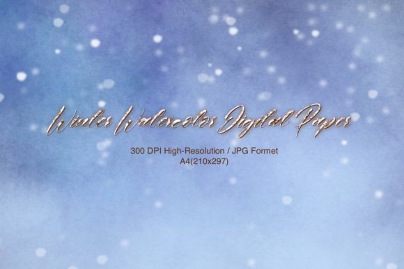 Winter Watercolor Digital Paper: A Creative Asset for Every Project
